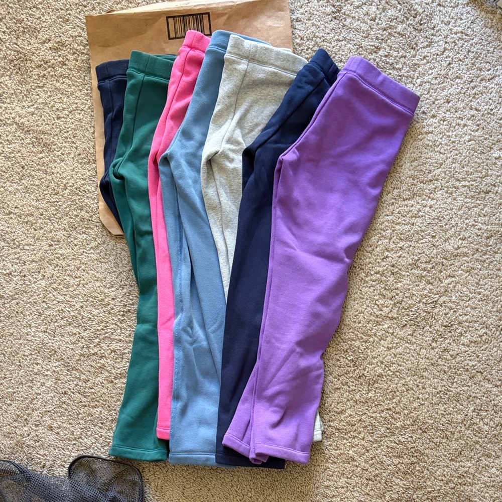 Primary Kids coziest fleece-lined legging - 7 pairs size 7